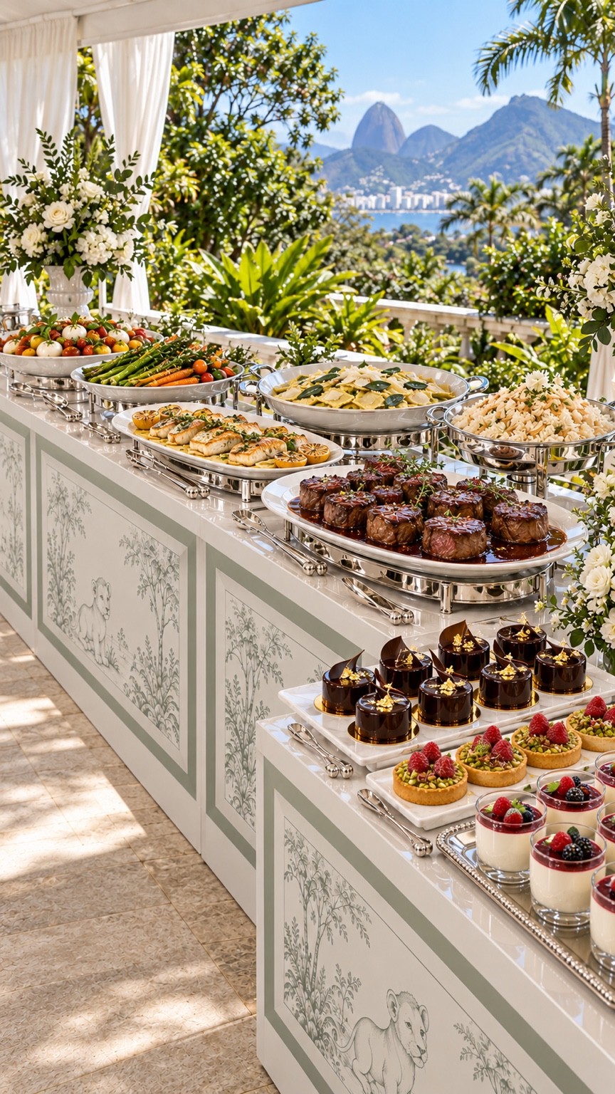 Buffet e sobremesas